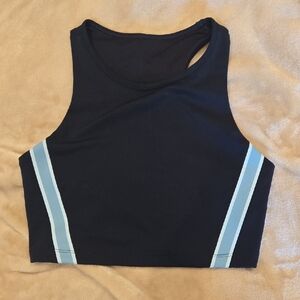 JoyLab Navy and Light Blue Women's Tank Top Sports Bra